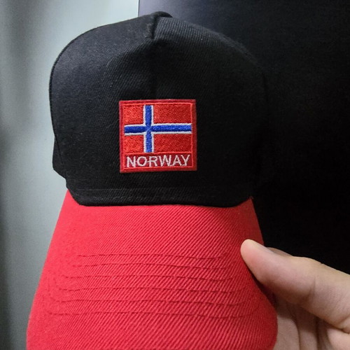 Unisex Jockey Hat Norway new, black and red