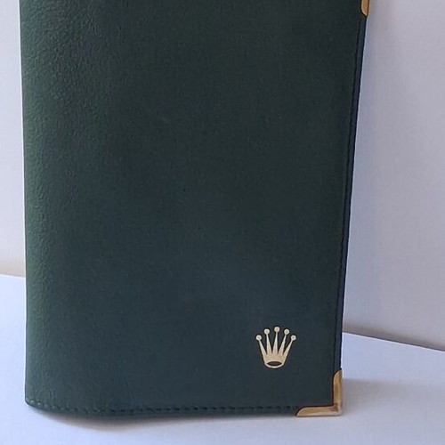 Leather agenda wallet Rolex used, green