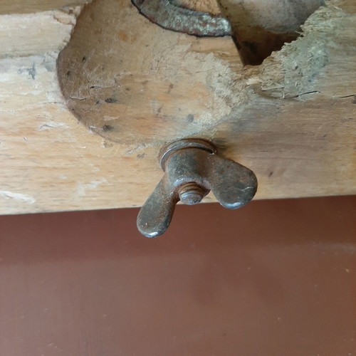 Wooden plow plane 19th century with adjustable screws