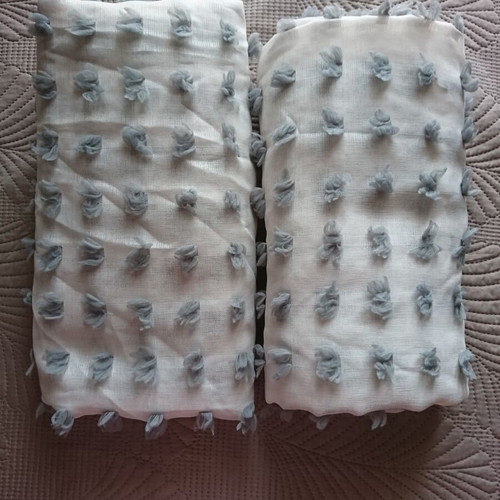 Curtains transparent, like new, two panels with rings 1.40×2.50