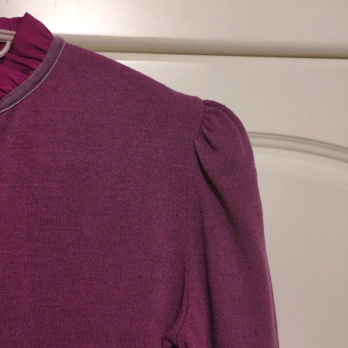 Bill Cost purple long-sleeve blouse with ruffles like new