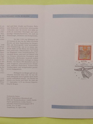 German stamp 1998 with Bonn first day cover and 2 postcards