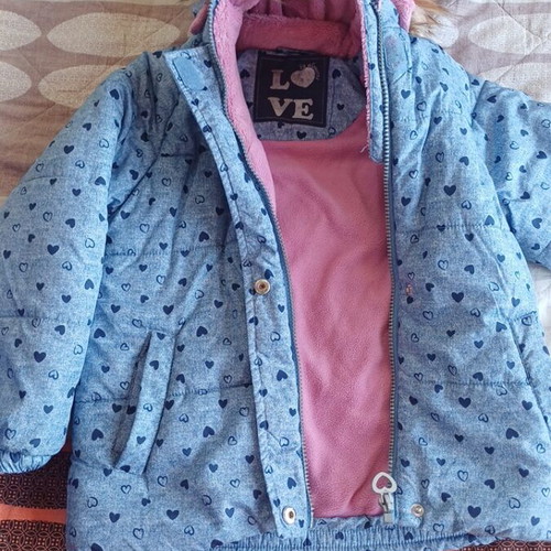 Alouette children's jacket like new, size 110 cm, blue and pink