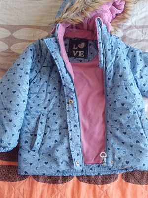 Alouette children's jacket like new, size 110 cm, blue and pink