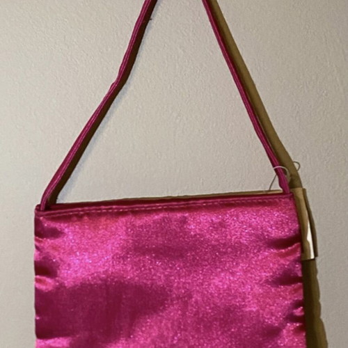 Onward Y2K kids purse with embroidered beads 10.5x15.5cm new, pink multicolor