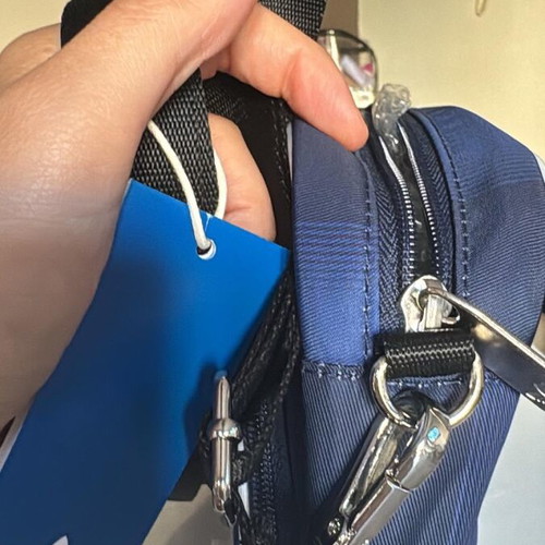 Adidas Originals Airliner shoulder bag, small, blue and white