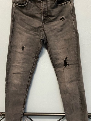 Jeans used black/grey with ripped details, sizes M and L