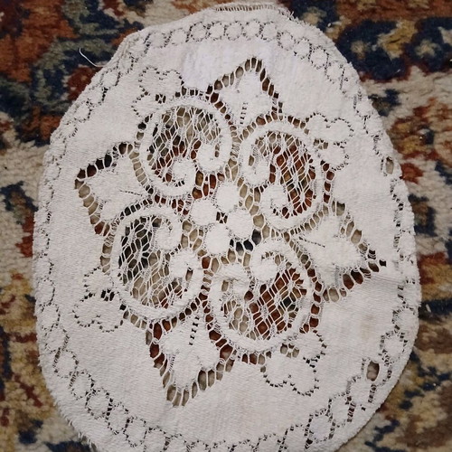 Knitted handmade washcloth used