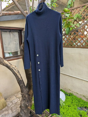 Vintage blue long winter dress like new