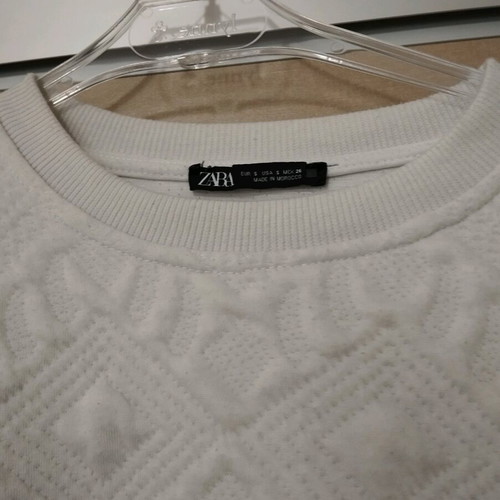 Zara white sweatshirt used style sweater