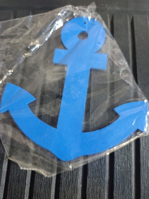 Wooden blue anchor new