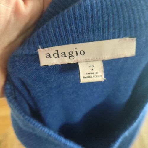 Adagio blue knitted women's sweater size M new