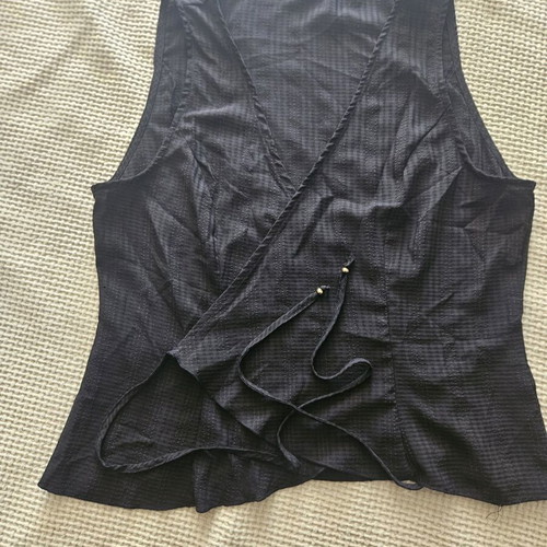 Shein wrap top black medium like new