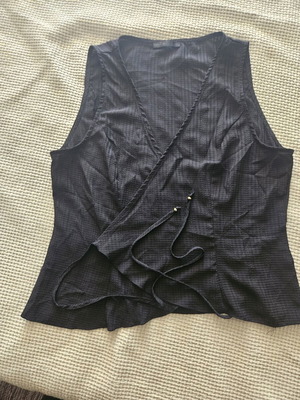 Shein wrap top black medium like new