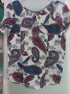 Zara blouse with patterns size S like new, multicolored