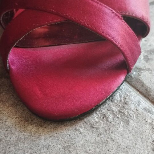 Camille peep toe shoes like new, red burgundy, size 40, 8cm heel