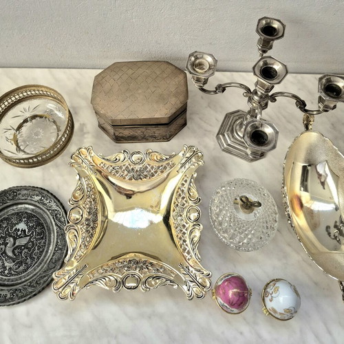 Vintage decorative items set used, pack of 9 pieces