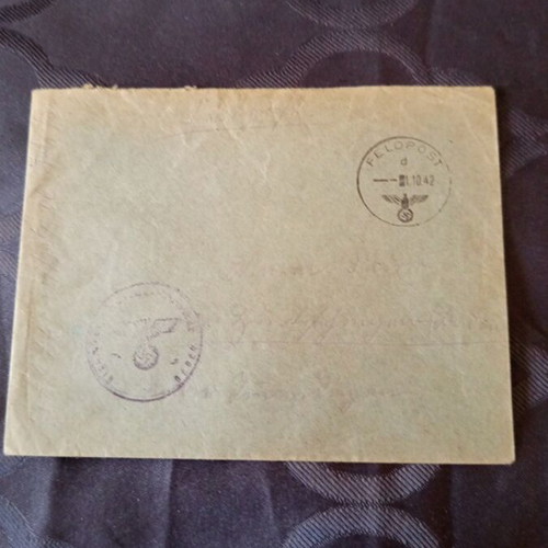German Reich 1942 Military Mail Envelope used