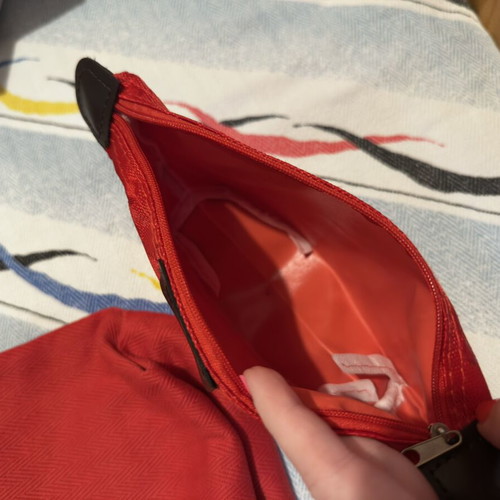 Red toiletry bags like new, set of 2, Apivita and Everyday