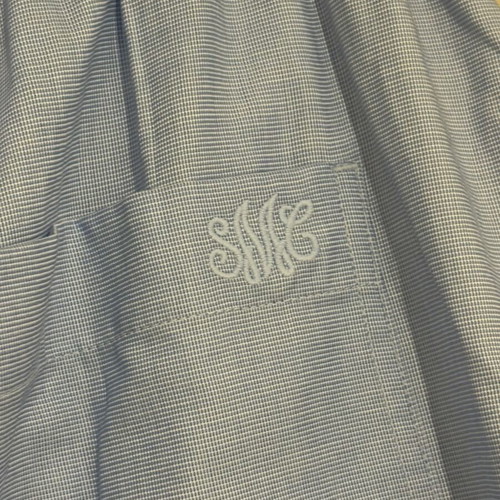 Stella McCartney x H&M wide-leg pants new, size M 38 10, white and blue