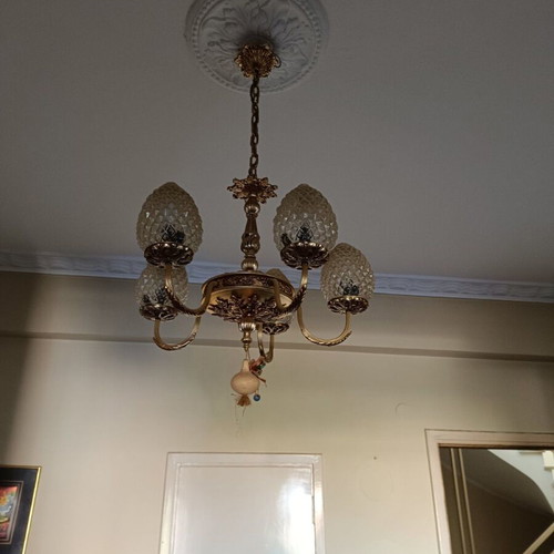 Crystal chandelier like new, 2 pieces, antique