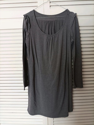 Φόρεμα Zara γκρι μεταχειρισμένο με 2 θηλιές για ζώνη μέγεθος L