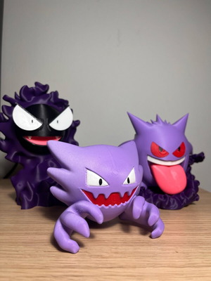 Gastly Haunter και Gengar φιγούρες σαν καινούργιες, 3D printed PLA