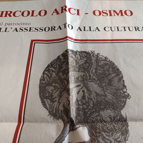 Vintage poster of poetry night in Italy 1984 like new condition