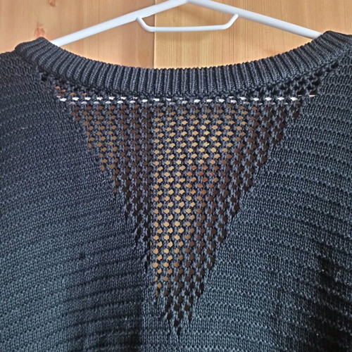 Black blouse used with back opening, size L to 2XL