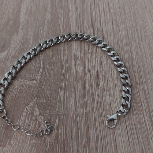 Men's iron chain bracelet Pancerka design like new, silver