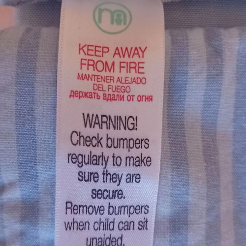 Mothercare Baby Crib Bumper like new, embroidered little blue car design