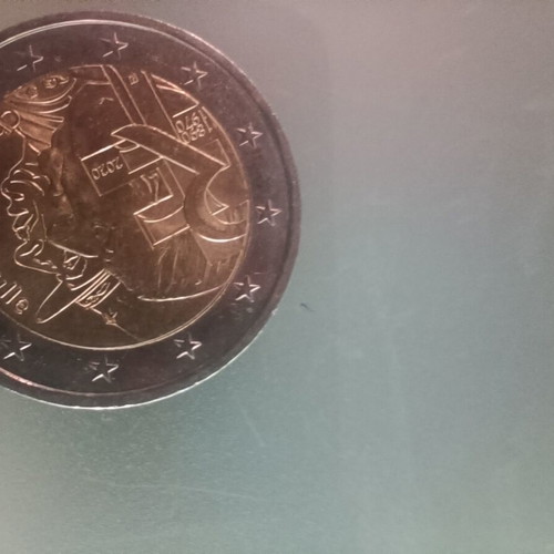 France 2 euro 2020 De Gaulle coin used