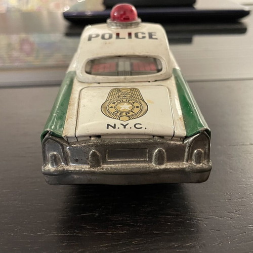 Police Car vintage tin toy Japanese used