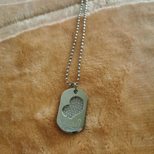 Guess necklace new, silver
