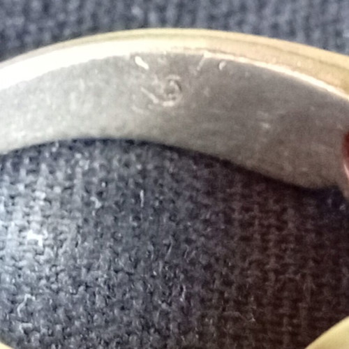 Silver ring 925 with natural rubies, used