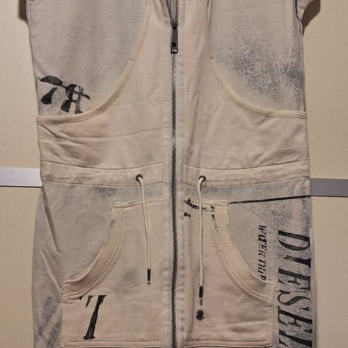 Diesel mini sweatshirt dress like new, beige with zipper