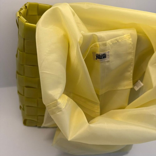 Fullah Sugah tote bag like new, lime with gold handles