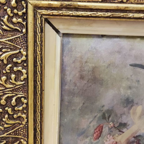 Gold carved frame used