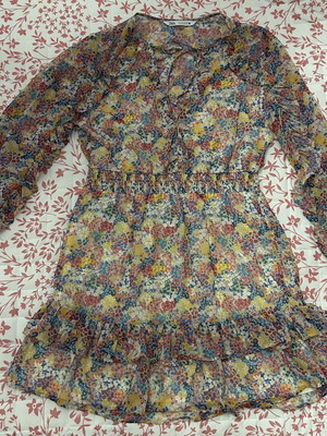 Floral dress Zara like new with lining, multicolor, size S