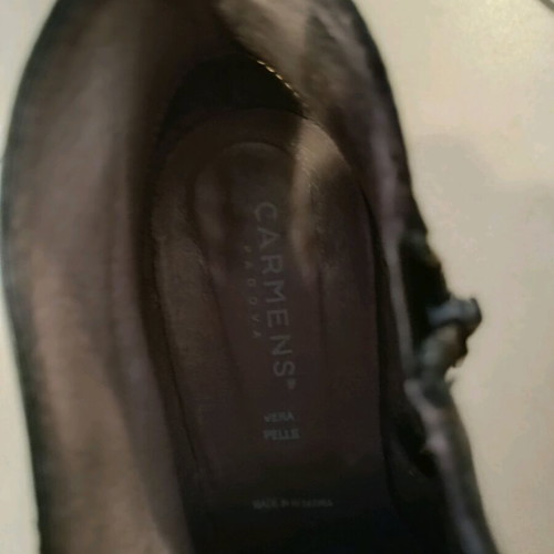 Carmens leather ankle boots like new, black, size 40