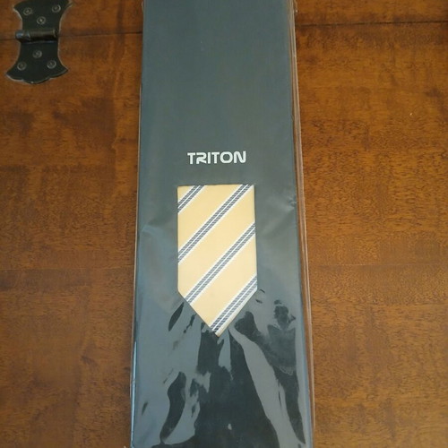 Triton tie new, blue and yellow