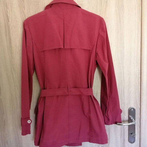 Selestino trench coat size S used, burgundy