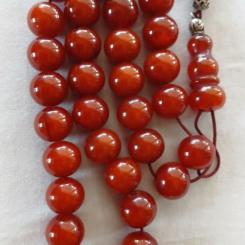 Masticha Bakelite Worry Beads with Silver Elements like new