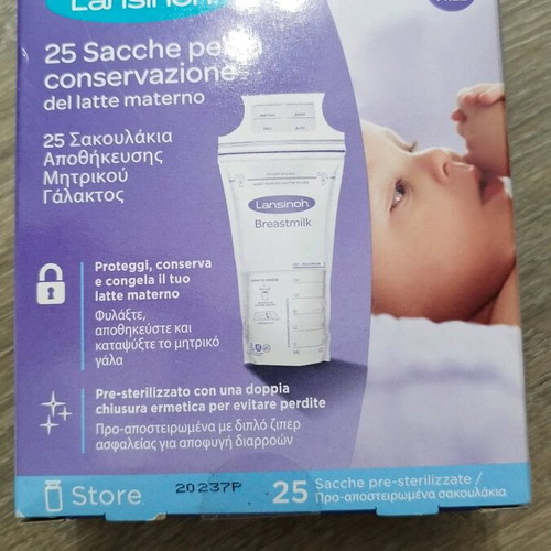Lansinoh breast milk storage bags new, pack of 25