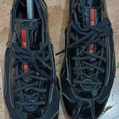 Prada casual shoes like new, black, sizes 40-40.5