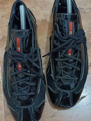 Prada casual shoes like new, black, sizes 40-40.5