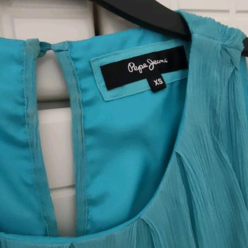 Silk dress Pepe Jeans like new, turquoise, size XS