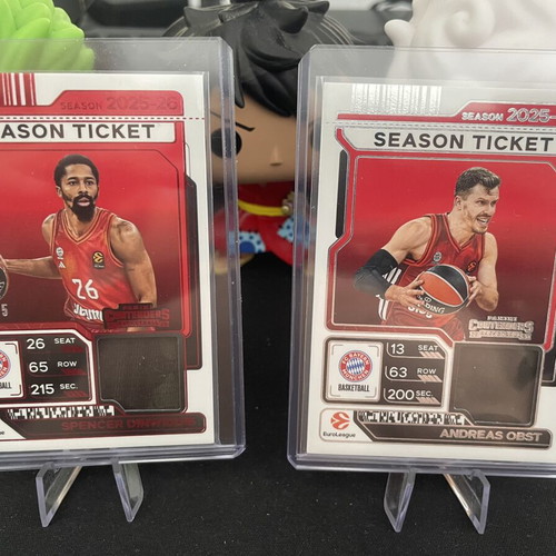 Andreas Obst and Spencer Dinwiddie 2025-26 Contenders Euroleague Season Tickets Patch new