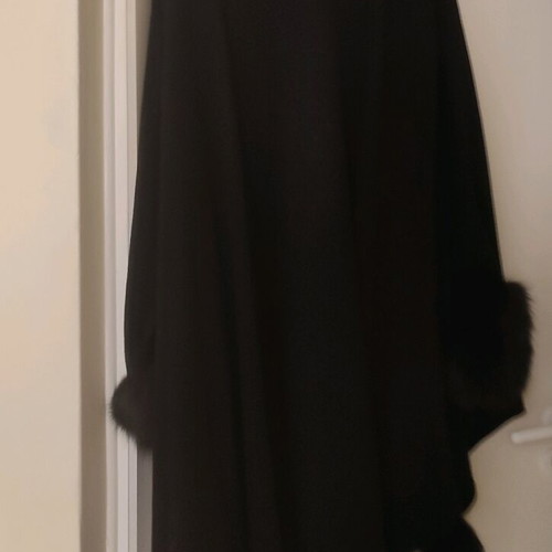 Evening long black cape like new, one size