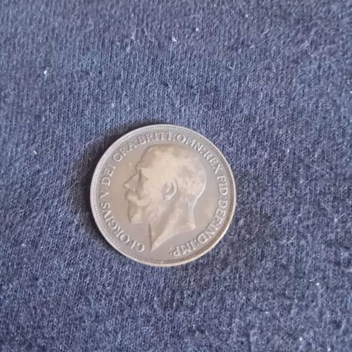 British coin one penny 1916 used, bronze
